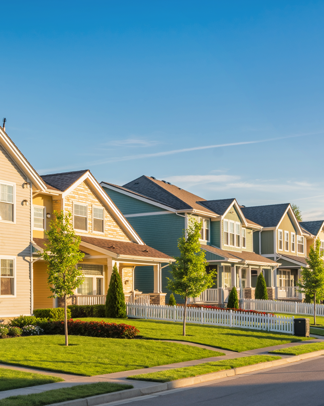 residential neighborhood for trash pick up